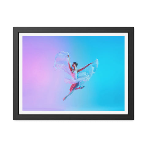 Ballet - Dynamic Dancer Framed Poster - Colorful Art for Home Décor