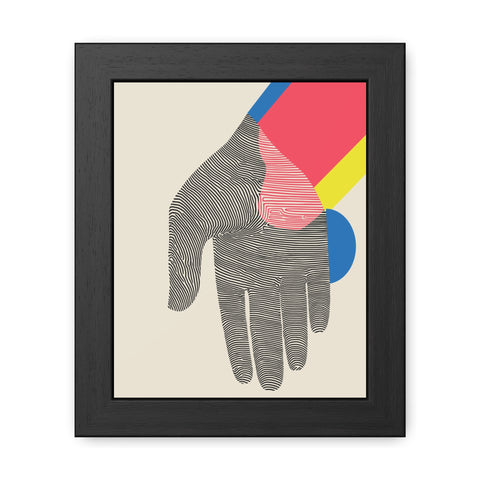Cristobal 3 - Modern Art Framed Poster - Abstract Hand Design for Stylish Home Décor