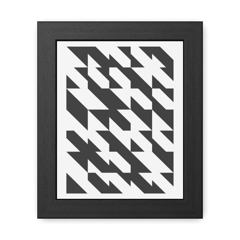 Gridline 1 - Modern Geometric Framed Poster - Monochrome Wall Art for Home Décor