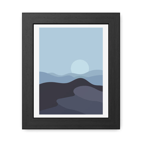 Desert Sun 4 - Serene Landscape Framed Poster – Aesthetic Wall Art for Modern Homes