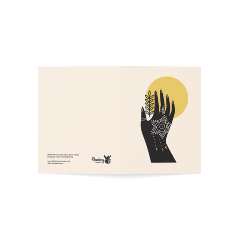 Mystic Hand Greeting Card – Abstract Greeting Card - Illustrated, Beautiful, Modern
