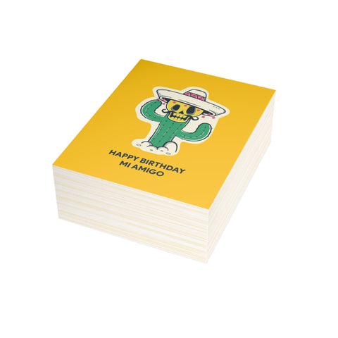 'Happy Birthday Mi Amigo' Cactus Skull Birthday Card — Birthday Greeting Card - Illustrated, Funny, Snarky, Modern