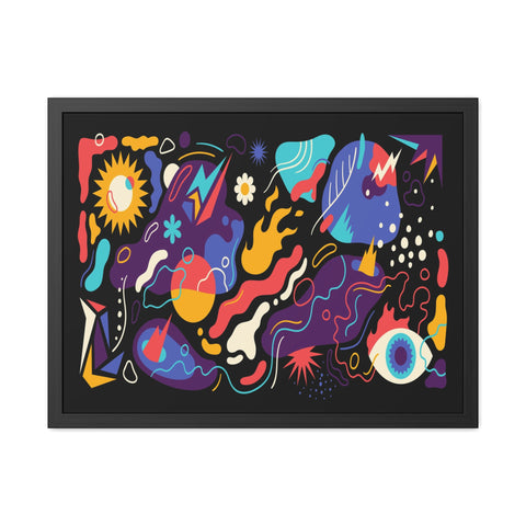 Find the Flame - Colorful Abstract Framed Posters - Vibrant Wall Art for Home Decor