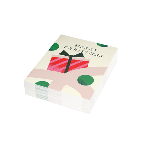 Merry Christmas Gift Box Greeting Card — Christmas / Holiday Greeting Card - Illustrated, Funny, Snarky, Modern