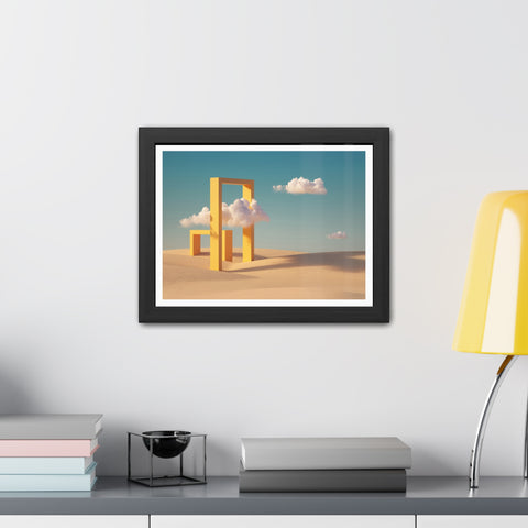 The Gate - Minimalist Desert Framed Poster - Modern Wall Art for Home Decor
