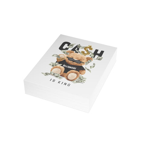 Billionaire Teddy 'Cash Is King' Greeting Card - Abstract Greeting Card - Illustrated, beautiful, funny, any occasion