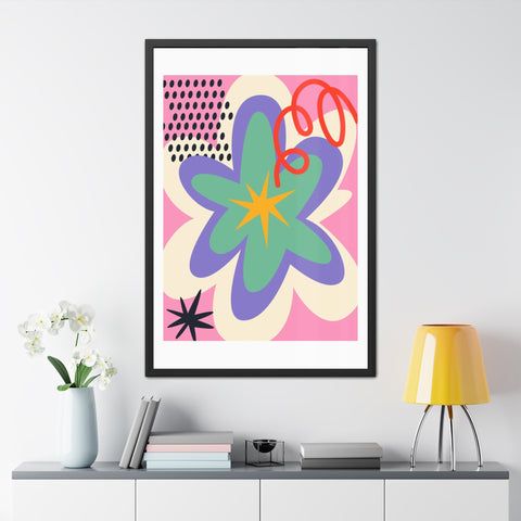 Kurian 6 - Vibrant Floral Framed Poster - Colorful Wall Art for Home Decor