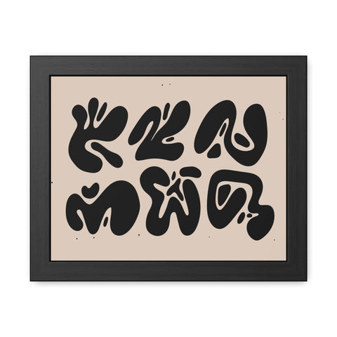 Inked - Modern Abstract Framed Poster - Minimalist Wall Art for Contemporary Home Decor