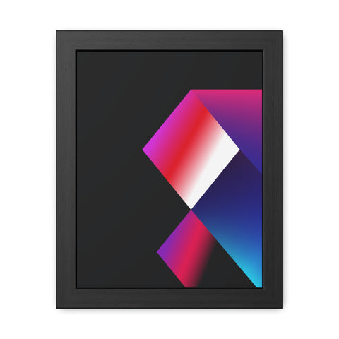 Omega 1 - Modern Abstract Framed Poster - Colorful Geometric Art for Minimalist Decor