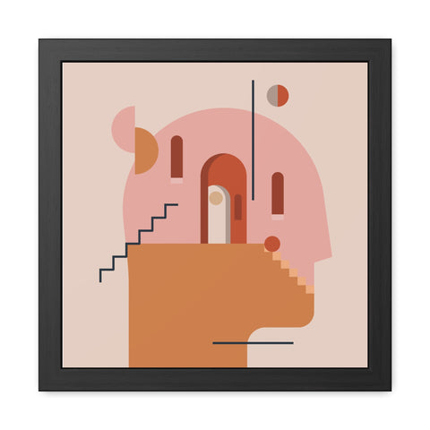 Homehead - Modern Abstract Framed Poster - Minimalist Wall Art for Home Decor