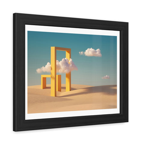 The Gate - Minimalist Desert Framed Poster - Modern Wall Art for Home Decor