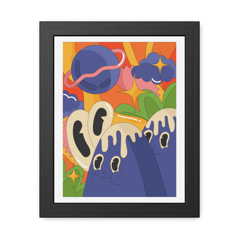 Fantasland 3 - Colorful Abstract Framed Poster - Whimsical Art for Home Decor
