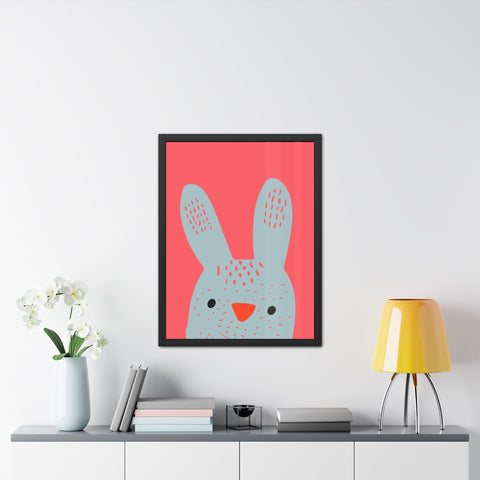 Childrana 1 - Cute Bunny Framed Poster - Perfect for Kids' Rooms & Easter Decor