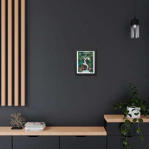 Botanical Yoga Framed Poster - Indoor Plant Decor for Peaceful Vibes