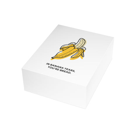 "In Banana Years, You’re Bread." Banana Pun Greeting Card — Birthday Greeting Card - Illustrated, Funny, Snarky, Modern