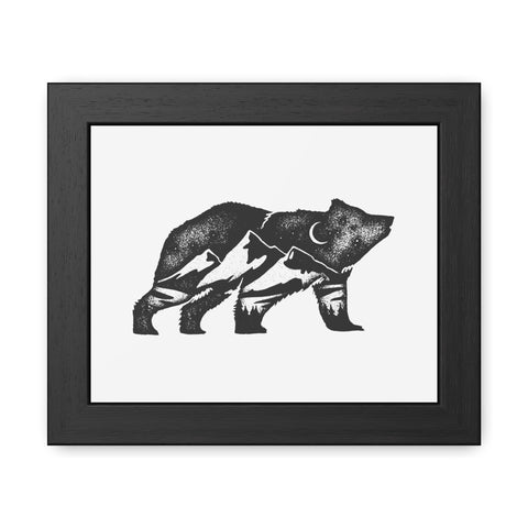 Mountain Bear - Framed Poster – Nature-Inspired Wall Art for Outdoor Enthusiasts