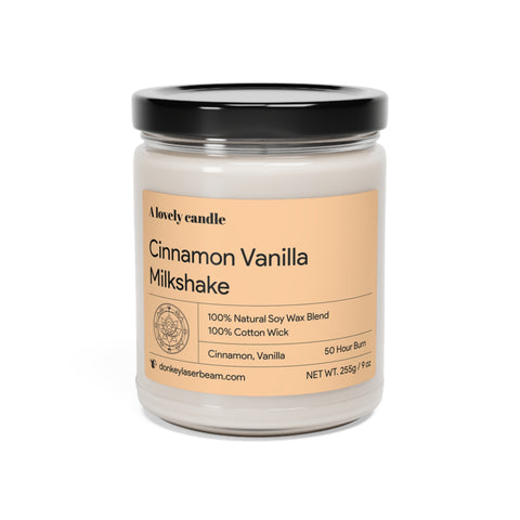 Cinnamon Vanilla Milkshake - Scented Soy Candle, 9oz