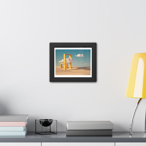 The Gate - Minimalist Desert Framed Poster - Modern Wall Art for Home Decor