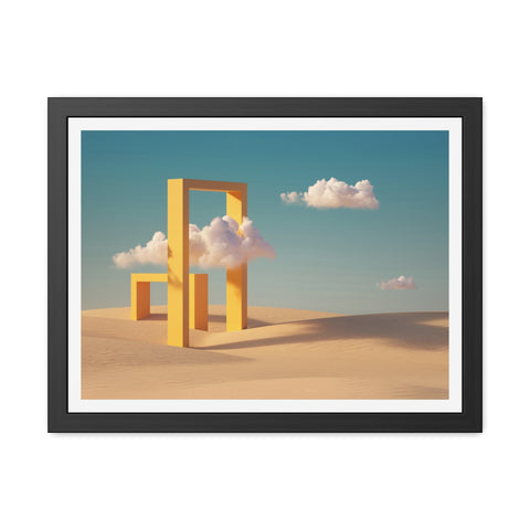 The Gate - Minimalist Desert Framed Poster - Modern Wall Art for Home Decor