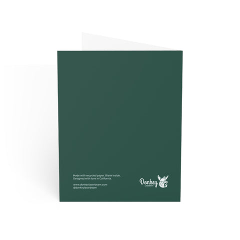 Green Christmas Greeting Card — Christmas / Holiday Greeting Card - Illustrated, Modern