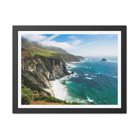 Rocky Coast - Serenity Framed Poster - Ocean View Wall Art for Beach Lovers