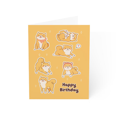 Happy Birthday (Shiba Inu) - Greeting Card
