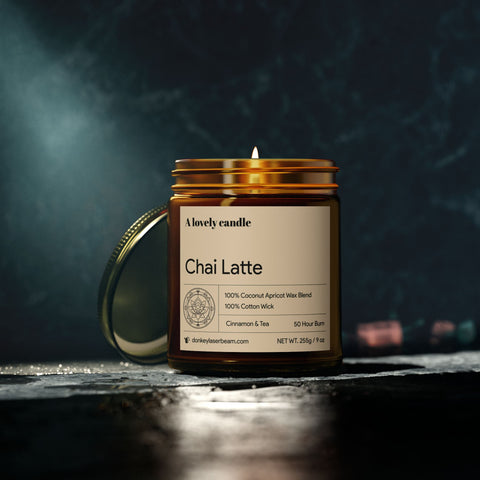 Chai Latte - Cinnamon and Tea Scented Soy Candle, 9oz