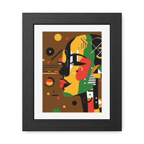 Africa 4 - Modern Framed Art Poster - Colorful Abstract Portrait