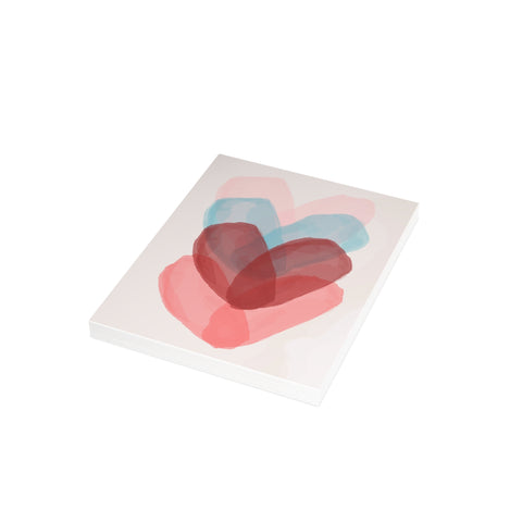 Watercolor Layered Hearts Greeting Card — Love / Valentine Greeting Card - Illustrated, Funny, Snarky, Modern