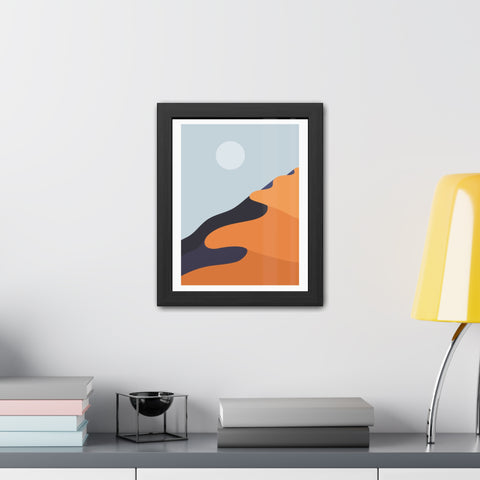 Desert Sun 1 - Modern Desert Landscape Framed Poster - Minimalist Art for Home Decor