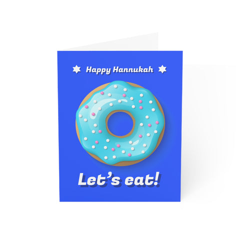 Happy Hanukkah - Lets Eat! Greeting Card
