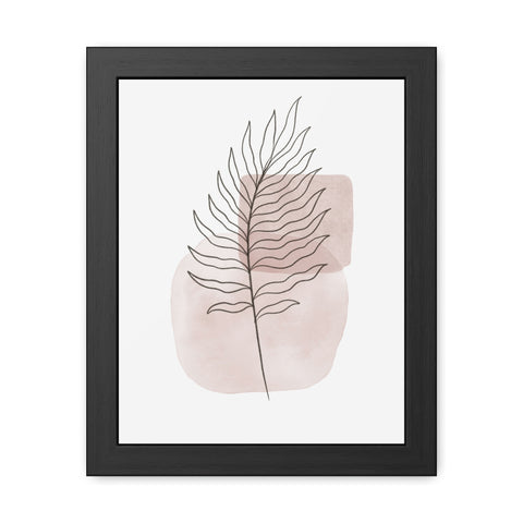 Fall 1 - Minimalist Fern Art Framed Poster - Modern Wall Decor for Home & Office
