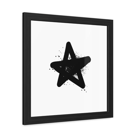 Graffiti 1 - Minimalist Star Wall Art - Framed Poster for Modern Decor