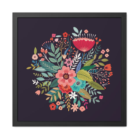Floral Bouquet - Vibrant Floral Framed Poster - Home Décor for Nature Lovers