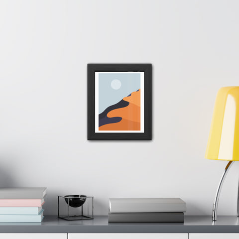 Desert Sun 1 - Modern Desert Landscape Framed Poster - Minimalist Art for Home Decor