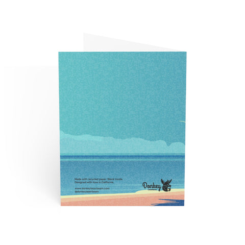 Sailboat Beach Greeting Cards — Abstract / Sympathy / Thinking of you / Melancholy / Sad Greeting Card - Illustrated, moving