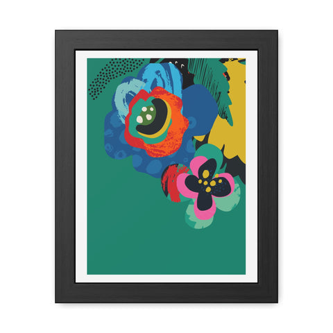 Ericsson 7 - Vibrant Floral Framed Poster - Colorful Wall Art for Home Decor
