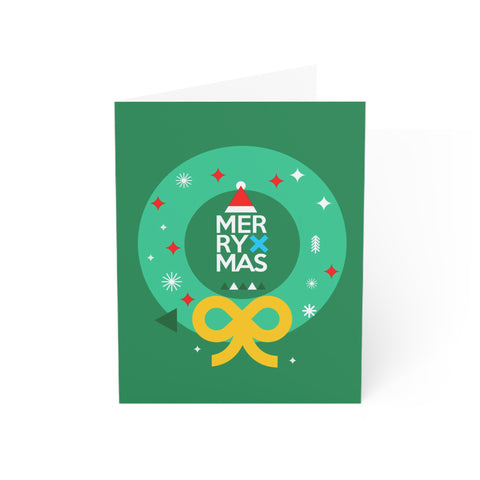 "Merry XMas" Holiday Greeting Card — Christmas / Holiday Greeting Card - Illustrated, Modern