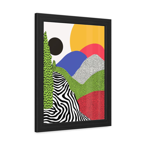 Cristobal 4 - Colorful Landscape Framed Poster - Modern Wall Art for Home Decor