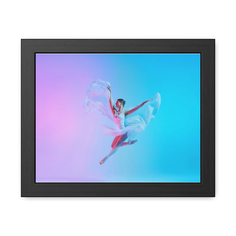 Ballet - Dynamic Dancer Framed Poster - Colorful Art for Home Décor