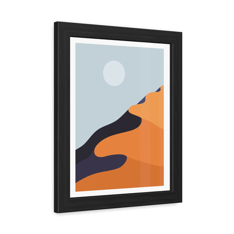 Desert Sun 1 - Modern Desert Landscape Framed Poster - Minimalist Art for Home Decor