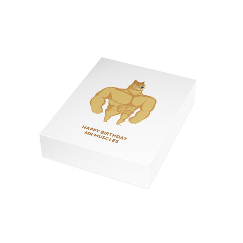 “Happy Birthday Mr Muscles” Muscle Doge Birthday Card — Birthday Greeting Card - Illustrated, Funny, Snarky, Modern