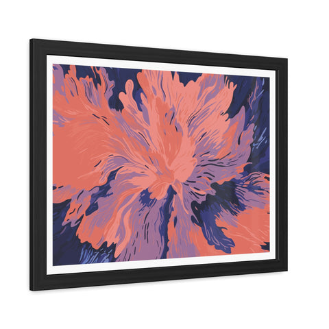Florescent - Abstract Floral Framed Poster – Modern Wall Art for Home Décor