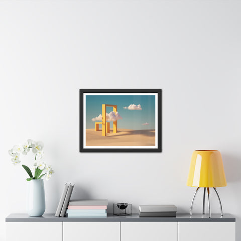 The Gate - Minimalist Desert Framed Poster - Modern Wall Art for Home Decor
