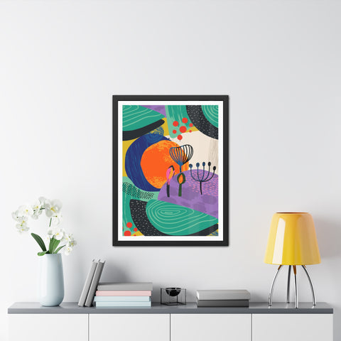 Ericsson 3 - Abstract Framed Poster - Colorful Contemporary Wall Art