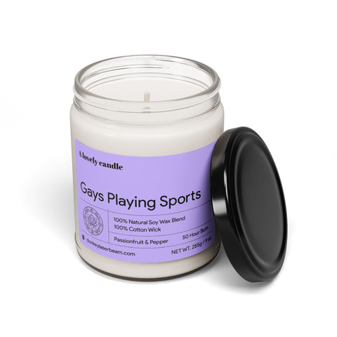 Gays Playing Sports - Scented Soy Candle, 9oz