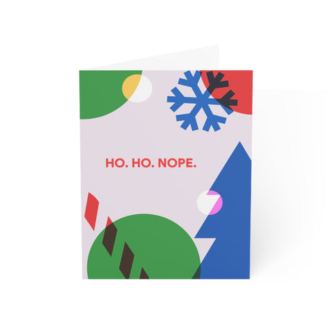 "Ho. Ho. Nope." Holiday Greeting Card – Christmas / Holiday Greeting Card - Illustrated, Funny, Snarky, Modern