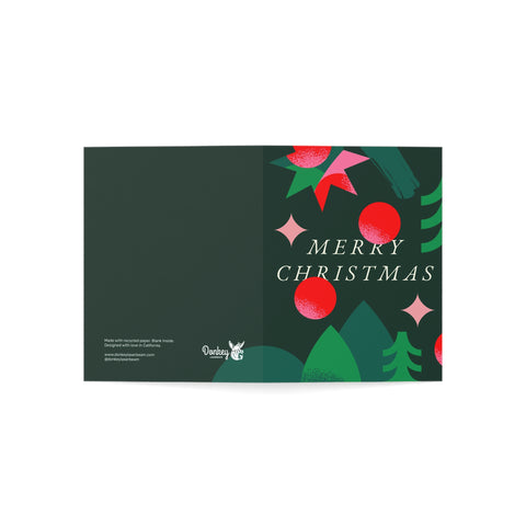 Merry Christmas Greeting Card — Christmas / Holiday Greeting Card - Illustrated, Beautiful, Modern