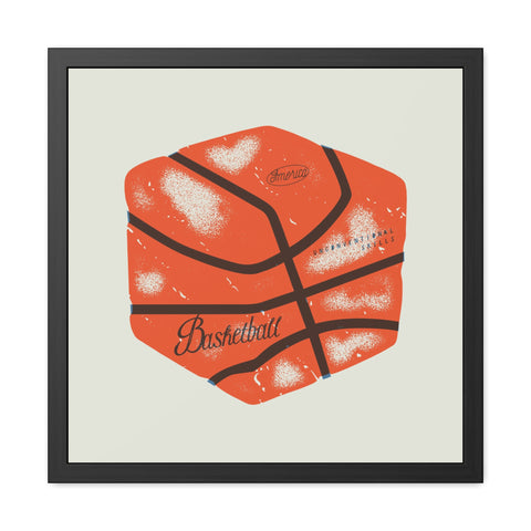 Basketballin' 2 - Framed Poster - Vintage Sports Art for Home Decor