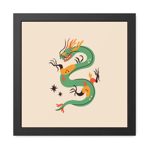 Dragon 3 - Colorful Asian Dragon Framed Poster - Wall Art for Home Décor